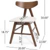 Christopher Knight Home Stocker Upholstered Dining Chairs – Light Beige/Walnut (Set of 2)(Light Beige + Walnut)