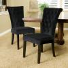 Christopher Knight Home Venetian Velvet Dining Chair, Black(Black)