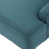 Edwina Contemporary Tufted Fabric Dining Chairs (Set of 4), Dark Teal and Espresso
