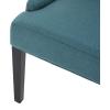 Edwina Contemporary Tufted Fabric Dining Chairs (Set of 4), Dark Teal and Espresso