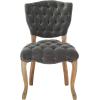 GDFStudio Christopher Knight Home Bates Tufted Fabric Dining Chairs, 2-Pcs Set, Charcoal