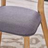 GDFStudio Christopher Knight Home Chazz Mid-Century Fabric Dining Chairs with Natural Walnut Finished Frame, 2-Pcs Set, Dark Grey / Natural Walnut Finish(Dark Gray)