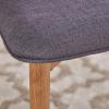 GDFStudio Christopher Knight Home Chazz Mid-Century Fabric Dining Chairs with Natural Walnut Finished Frame, 2-Pcs Set, Dark Grey / Natural Walnut Finish(Dark Gray)