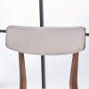 GDFStudio Christopher Knight Home Chazz Mid-Century Fabric Dining Chairs with Natural Walnut Finished Frame, 2-Pcs Set, Dark Grey / Natural Walnut Finish(Light Beige / Natural Walnut Finish)