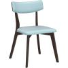 GDFStudio Christopher Knight Home Chazz Mid-Century Fabric Dining Chairs with Natural Walnut Finished Frame, 2-Pcs Set, Dark Grey / Natural Walnut Finish(Mint)