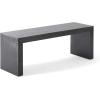 Ivy Farmhouse Acacia Wood Dining Bench, Light Gray Oak(Black)