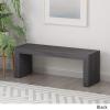 Ivy Farmhouse Acacia Wood Dining Bench, Light Gray Oak(Black)