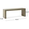 Ivy Farmhouse Acacia Wood Dining Bench, Light Gray Oak(Light Gray Oak)