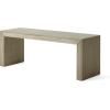 Ivy Farmhouse Acacia Wood Dining Bench, Light Gray Oak(Light Gray Oak)