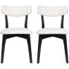 Chazz Upholstered Dining Chairs- Light Beige/Matte Black (Set of 2)(Chaz light Beige/Matte Black)