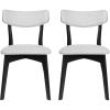 Chazz Upholstered Dining Chairs- Light Beige/Matte Black (Set of 2)(Chaz light Gray/Matte Black)
