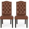 Christopher Knight Home Harriet Dining Chair Sets, Dark Brown(Cognac Brown + Dark Brown)