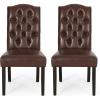 Christopher Knight Home Harriet Dining Chair Sets, Dark Brown(Dark Brown)