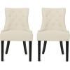 Christopher Knight Home Hayden Tufted Fabric Dining / Accent Chairs, 2-Pcs Set, Beige