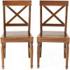 Christopher Knight Home Rovie Acacia Wood Dining Chairs, 2-Pcs Set, Dark Oak