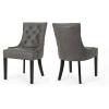 Christopher Knight Home Sarah Traditional Microfiber Dining Chairs (Set of 2), Slate