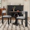 Christopher Knight Home Upholstered Dining Chairs Set of 2,Armless Kitchen Dining Room Chairs with H Shape Metal Legs, Curved Backrest Kitchen Furniture,Beige+Natural(Mix Black White+black)