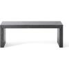 Ivy Farmhouse Acacia Wood Dining Bench, Light Gray Oak(Black)