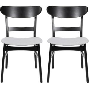 Christopher Knight Home Idalia Upholstered Dining Chairs- Light Gray/Matte Black (Set of 2)(Light Gray + Matte Black)