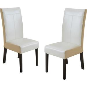 Christopher Knight Home Lissa PU Dining Chairs, 2-Pcs Set, Ivory