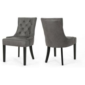 Christopher Knight Home Sarah Traditional Microfiber Dining Chairs (Set of 2), Slate