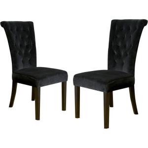 Christopher Knight Home Venetian Velvet Dining Chair, Black(Black)