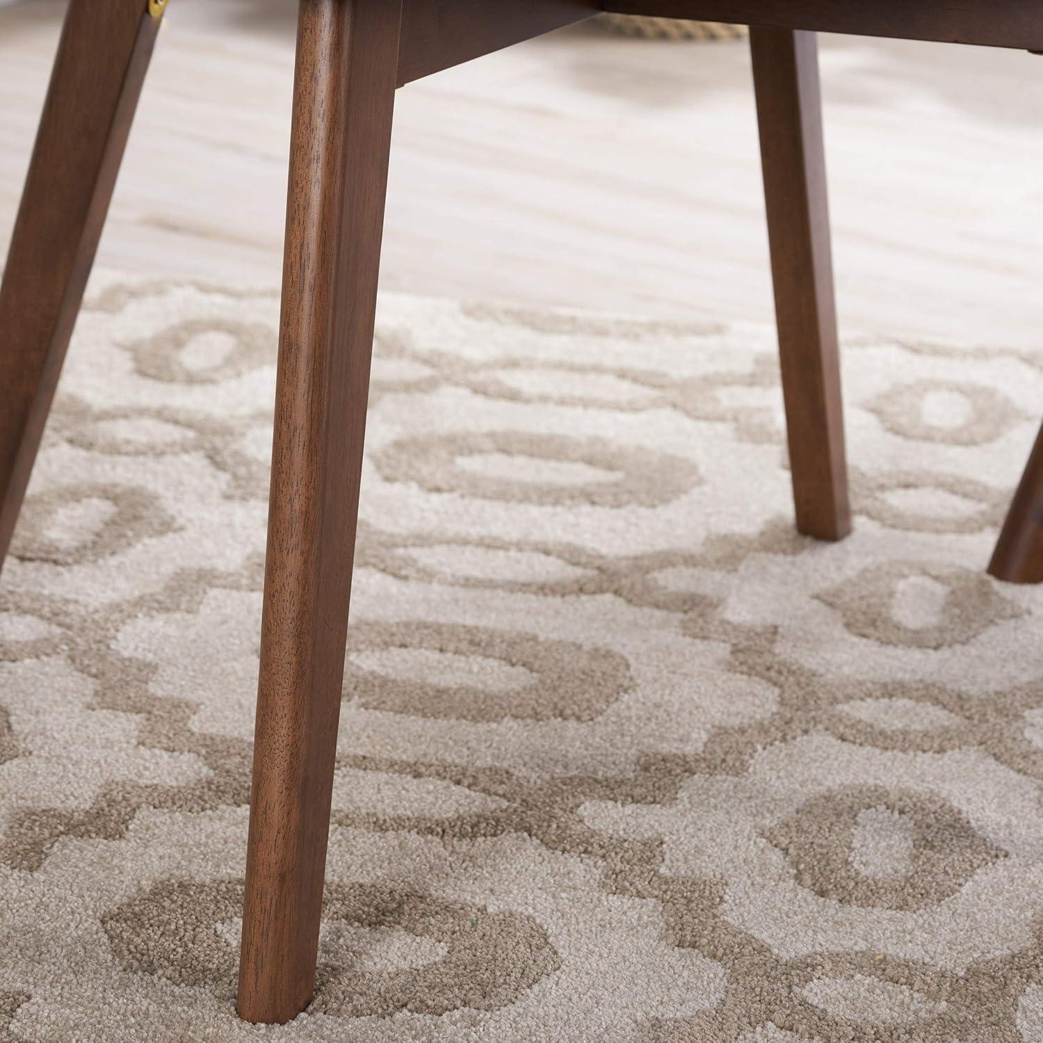 image:imageChristopher Knight Home Abrielle MidCentury Modern Fabric Dining Chairs with Natural Oak Finished Rubberwood Frame 2Pcs Set Dark Grey Natural OakBeige Brown