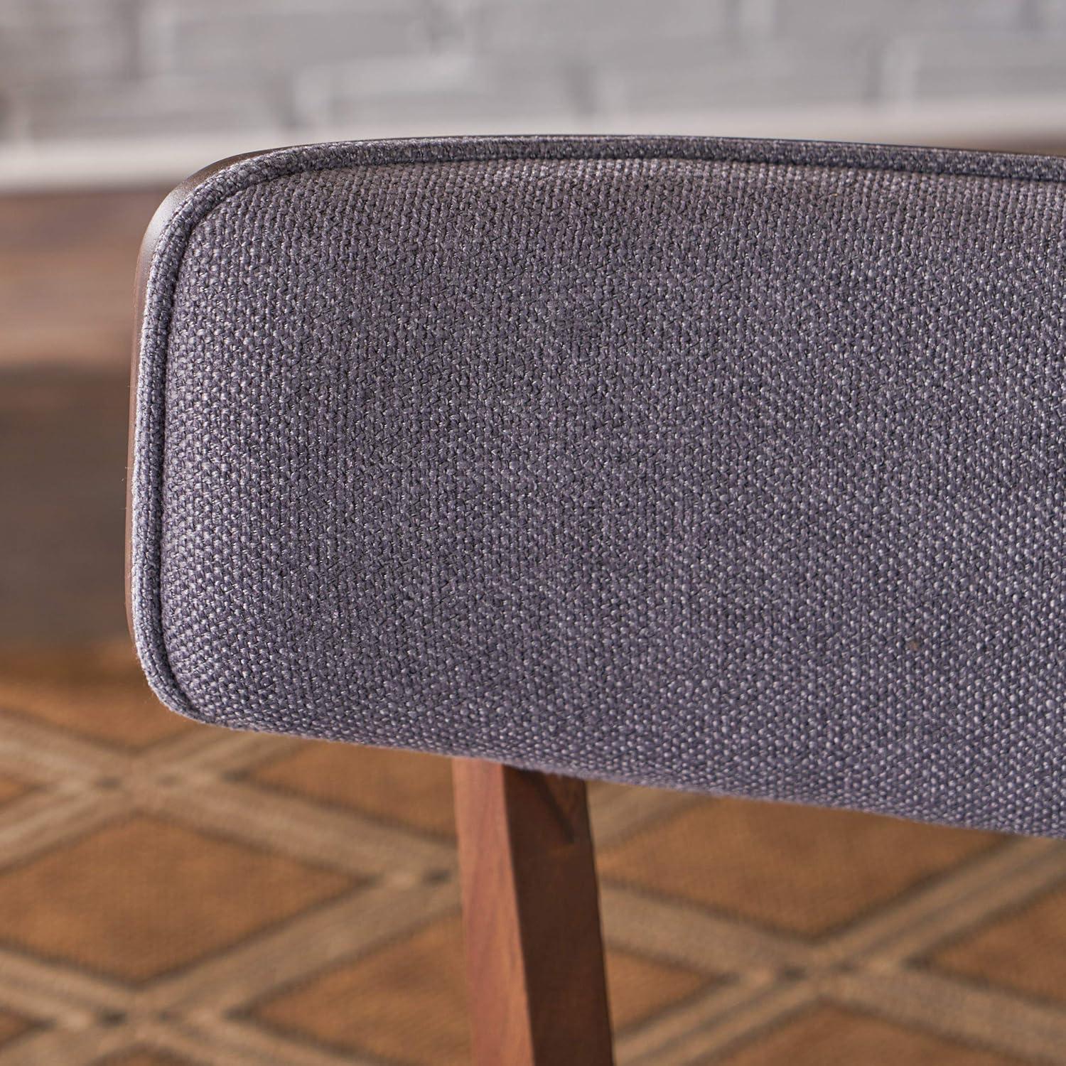 image:imageChristopher Knight Home Abrielle MidCentury Modern Fabric Dining Chairs with Natural Oak Finished Rubberwood Frame 2Pcs Set Dark Grey Natural OakDark Grey Natural Walnut abrielle