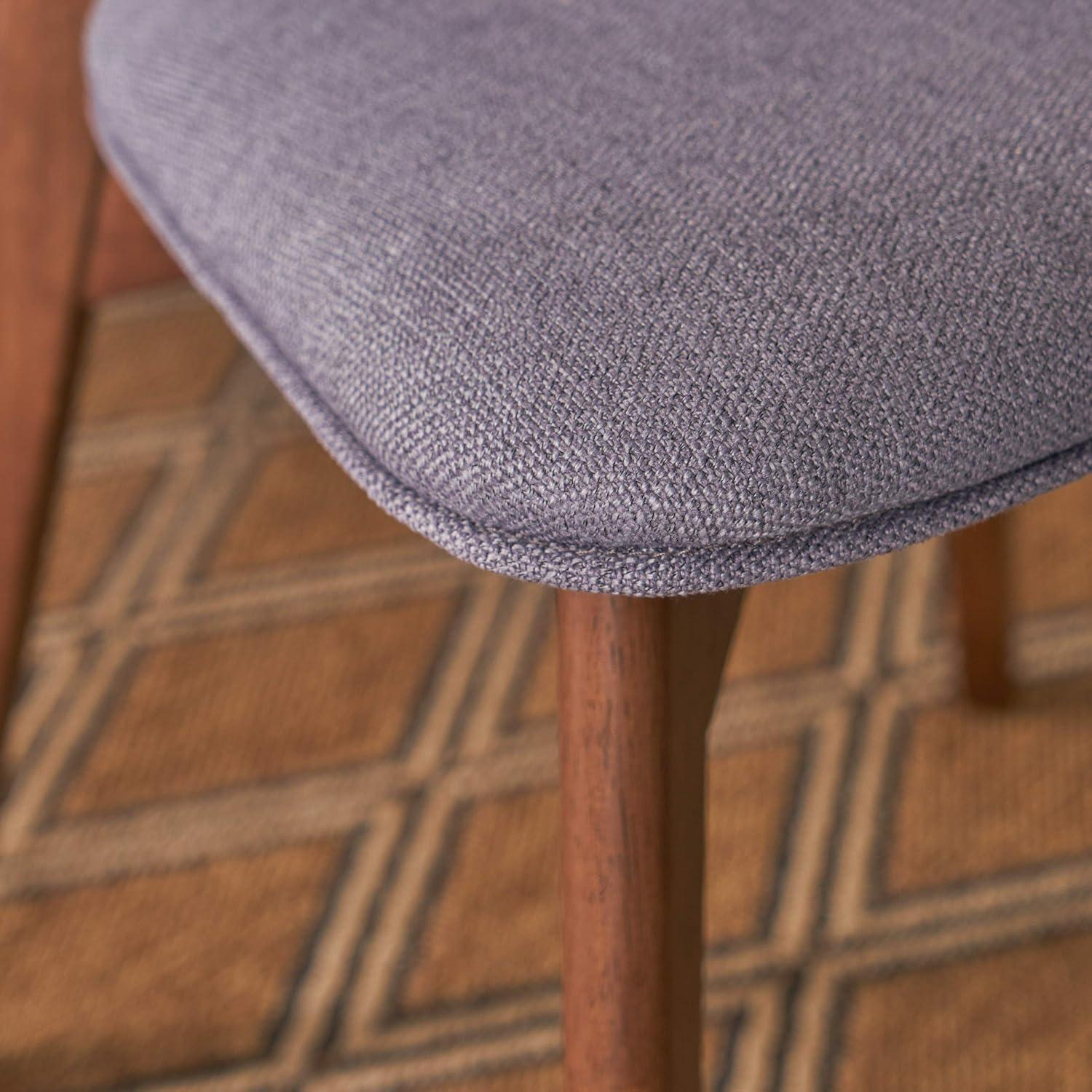 image:imageChristopher Knight Home Abrielle MidCentury Modern Fabric Dining Chairs with Natural Oak Finished Rubberwood Frame 2Pcs Set Dark Grey Natural OakDark Grey Natural Walnut abrielle