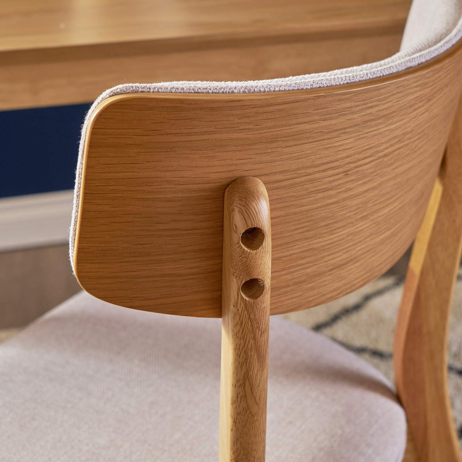 image:imageChristopher Knight Home Abrielle MidCentury Modern Fabric Dining Chairs with Natural Oak Finished Rubberwood Frame 2Pcs Set Dark Grey Natural OakLight Beige Natural Oak abrielle