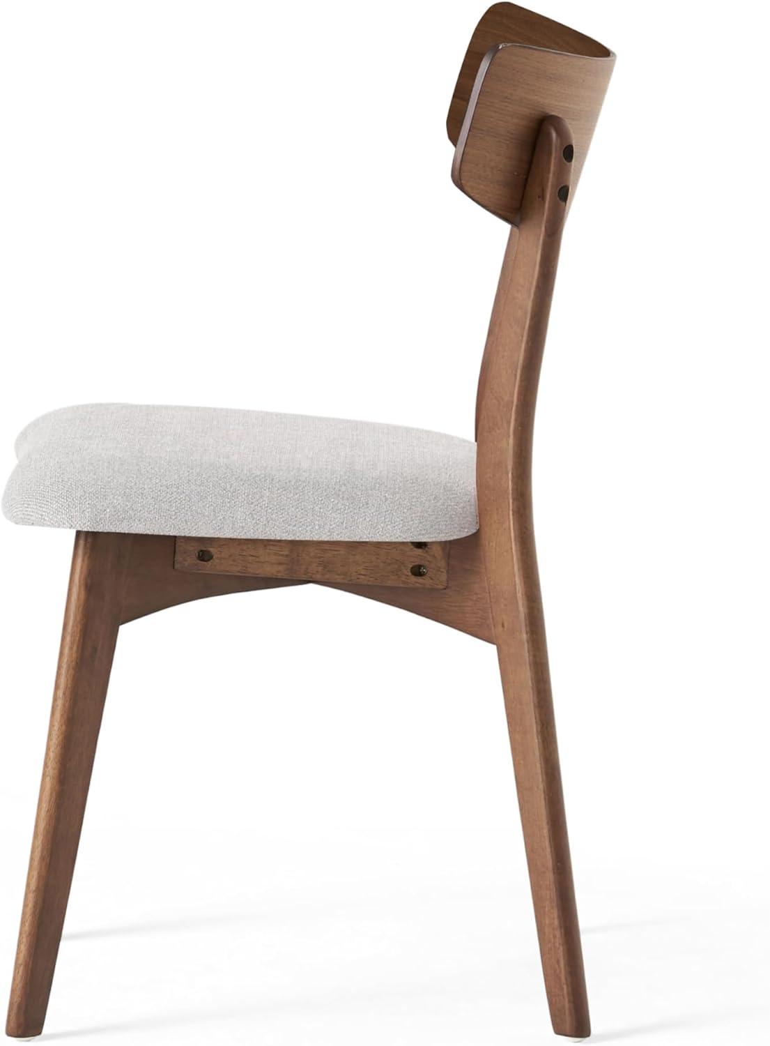 image:imageChristopher Knight Home Abrielle MidCentury Modern Fabric Dining Chairs with Natural Oak Finished Rubberwood Frame 2Pcs Set Dark Grey Natural OakLight Beige ladit