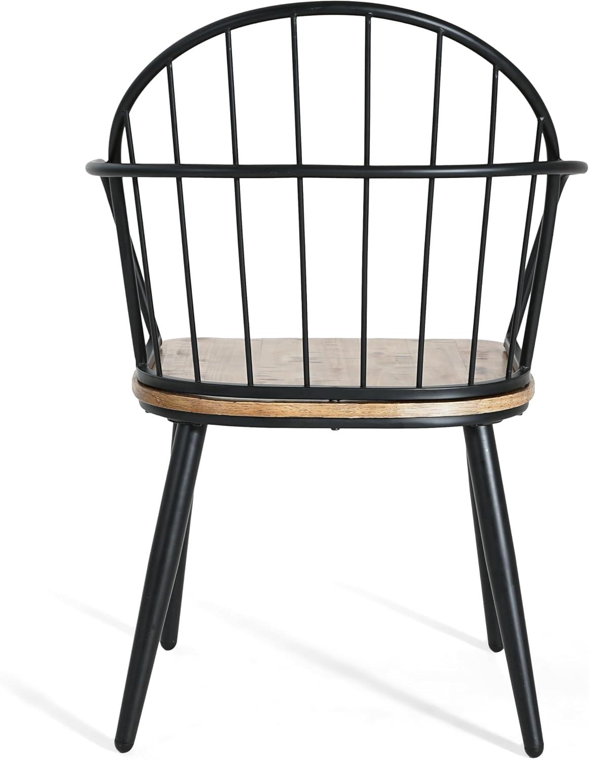 image:imageChristopher Knight Home Drats Dining Chairs Set of 2 Accent Dining Chair Birch Finish Seating Kitchen Chair Bucket Backrest Metal Frame Armchair Industrial Dining Chair for Dining Room NaturalNatural