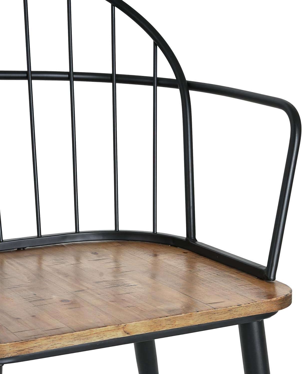 image:imageChristopher Knight Home Drats Dining Chairs Set of 2 Accent Dining Chair Birch Finish Seating Kitchen Chair Bucket Backrest Metal Frame Armchair Industrial Dining Chair for Dining Room NaturalNatural