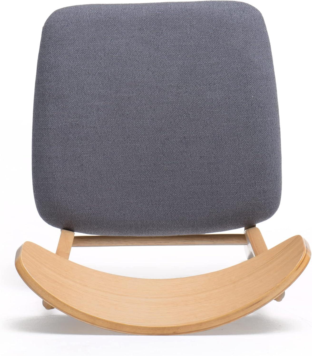 image:imageChristopher Knight Home Lucious Fabric Oak Finish Dining Chairs 2Pcs Set Dark GreyDark Grey