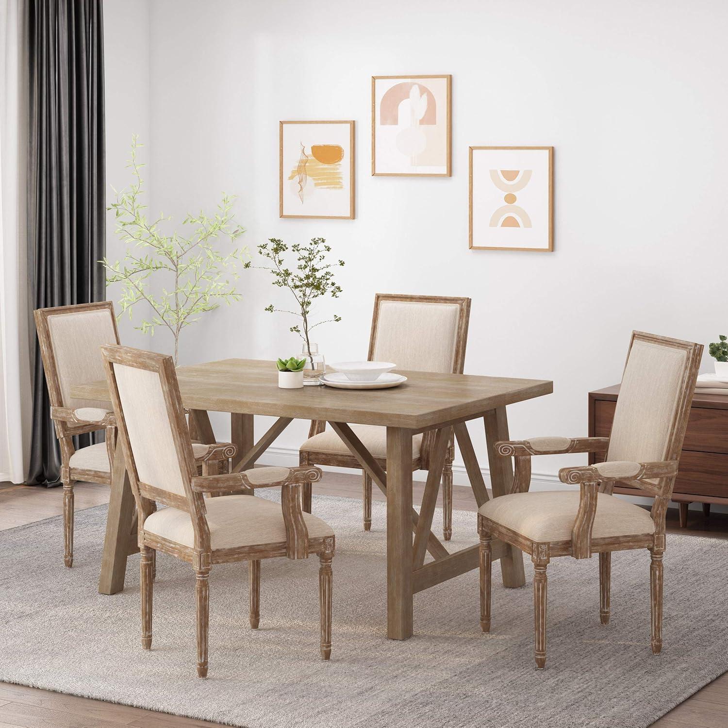 image:imageChristopher Knight Home Maria DINING CHAIR SETS Light Grey NaturalBeige Natural