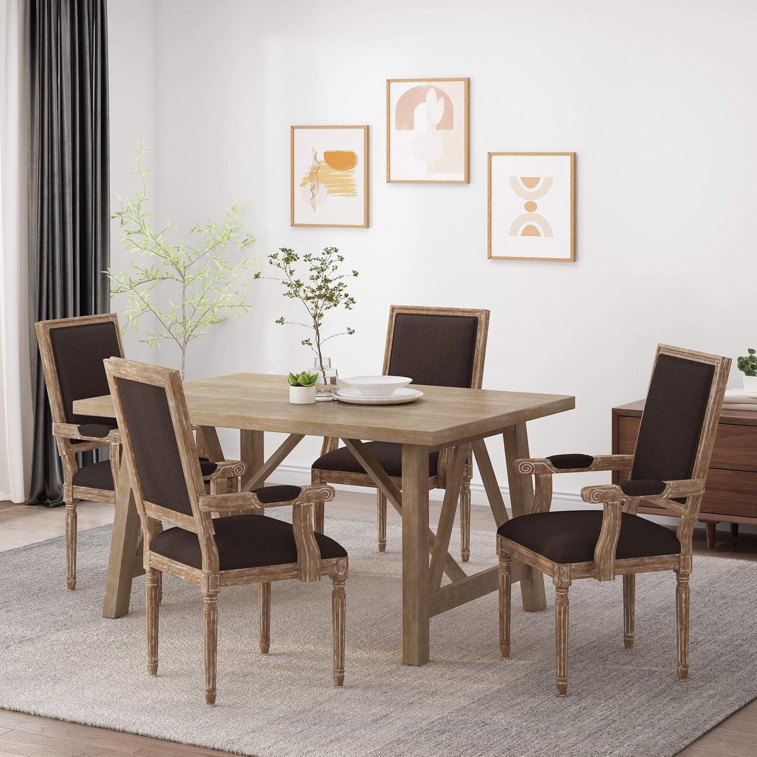 image:imageChristopher Knight Home Maria DINING CHAIR SETS Light Grey NaturalBrown Natural