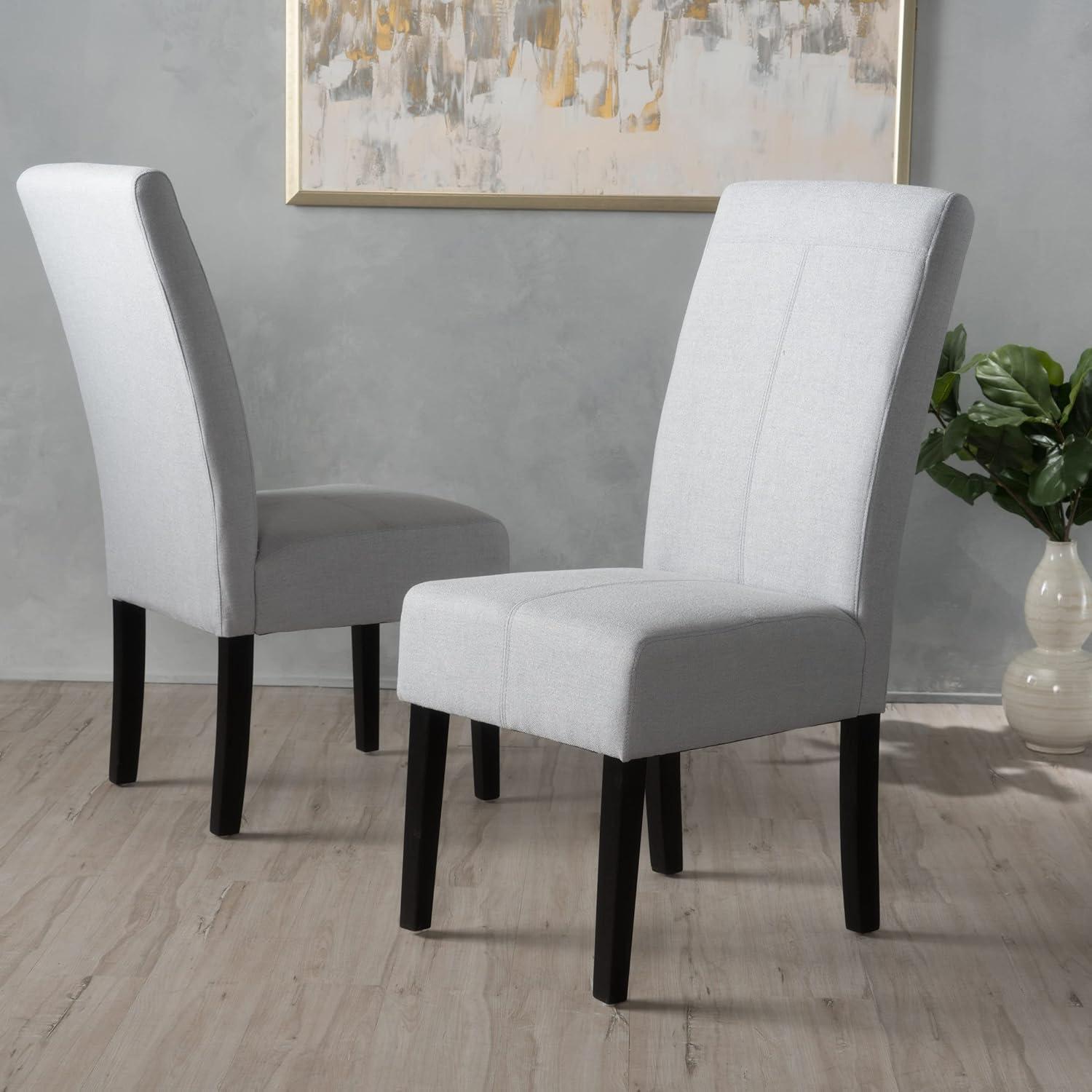 image:imageChristopher Knight Home Pertica Fabric Dining Chair Set Of 2Wood Light Grey