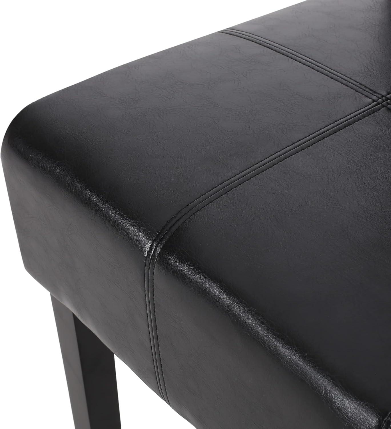 image:imageChristopher Knight Home Pertica TStitch Leather Dining Chairs 4Pcs Set Chocolate BrownMidnight Black Espresso