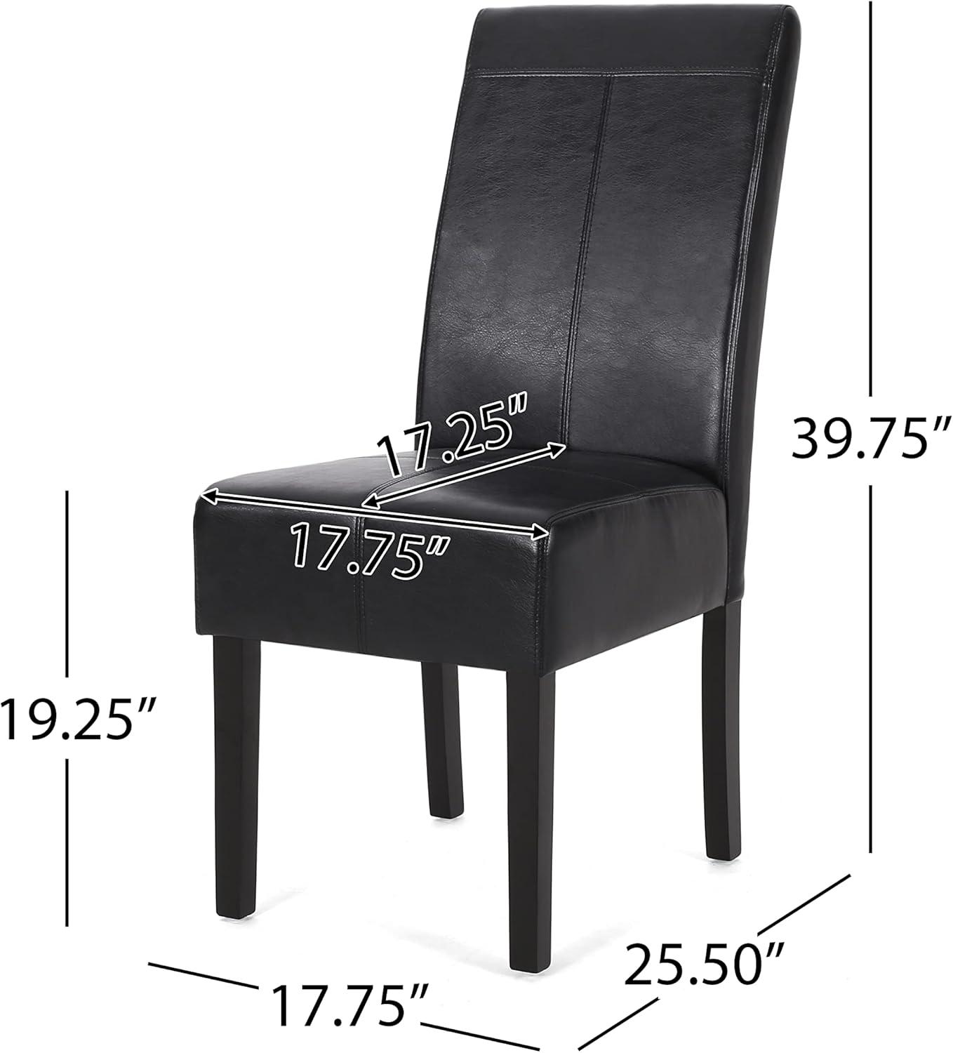 image:imageChristopher Knight Home Pertica TStitch Leather Dining Chairs 4Pcs Set Chocolate BrownMidnight Black Espresso