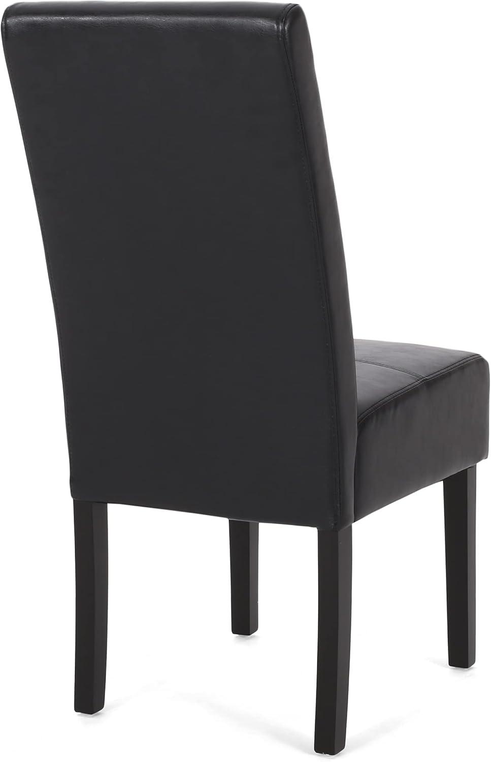 image:imageChristopher Knight Home Pertica TStitch Leather Dining Chairs 4Pcs Set Chocolate BrownMidnight Black Espresso