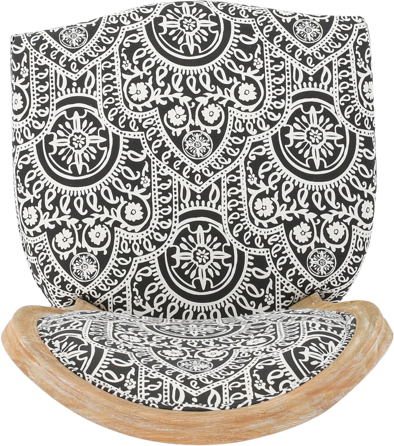 image:imageChristopher Knight Home Phinnaeus Fabric Dining Chairs 2Pcs Set Black White Pattern