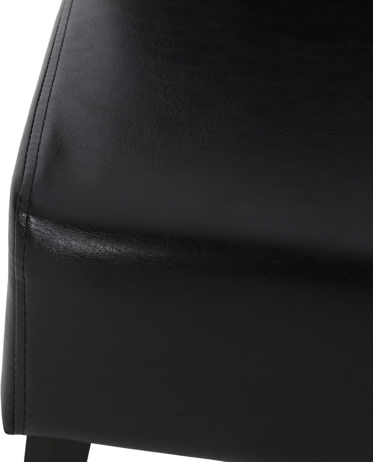 image:imageChristopher Knight Home Pollards Upholstered Dining Chairs Faux Leather Midnight BlackEspresso Set of 2