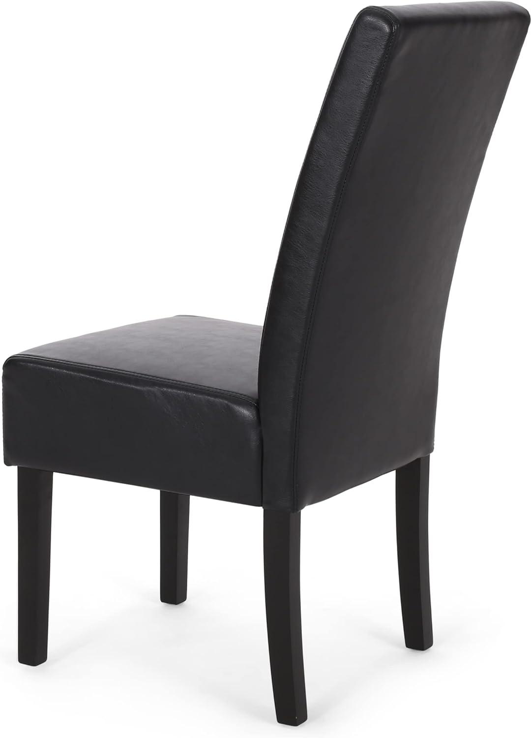image:imageChristopher Knight Home Pollards Upholstered Dining Chairs Faux Leather Midnight BlackEspresso Set of 2