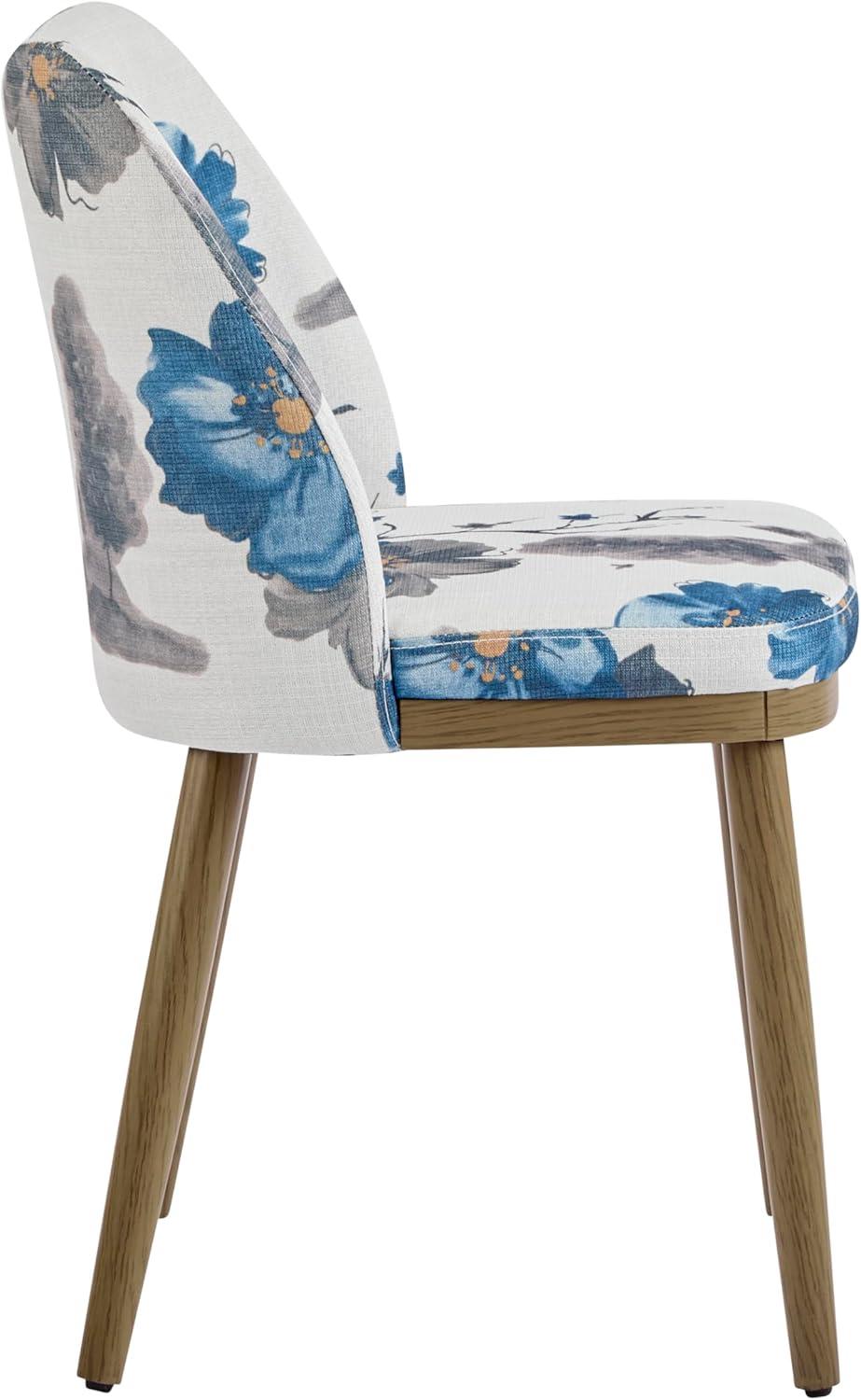image:imageChristopher Knight Home Set of 2 Ringo Fabric Upholstered Dining Chairs Rubberwood Frame Curved BackrestFoamFilled Cushion Armless Accent ChairSide Chair Dining RoomKitchen ApricotWalnutBrownbluewhite
