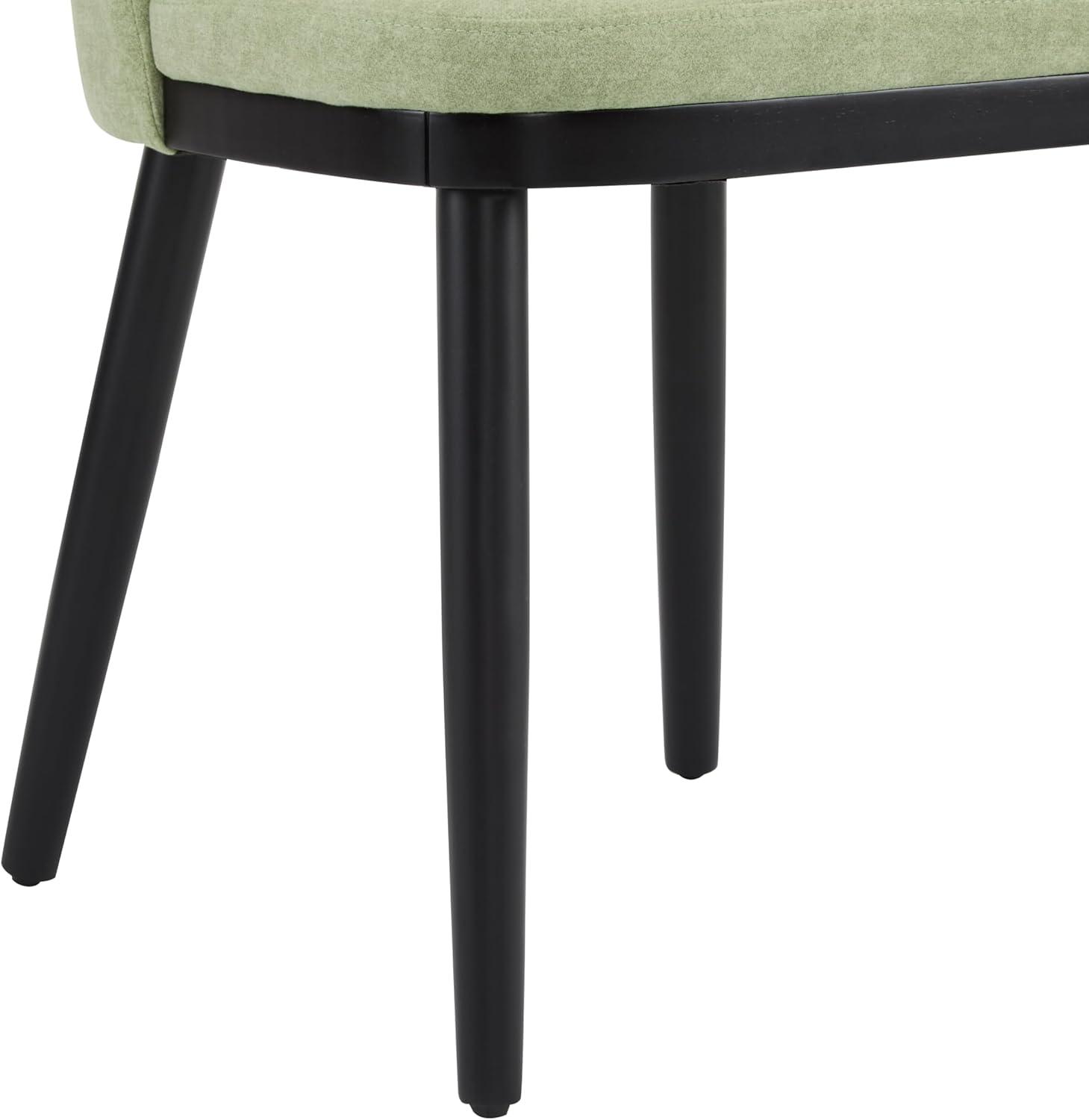 image:imageChristopher Knight Home Set of 2 Ringo Fabric Upholstered Dining Chairs Rubberwood Frame Curved BackrestFoamFilled Cushion Armless Accent ChairSide Chair Dining RoomKitchen ApricotWalnutMintblack
