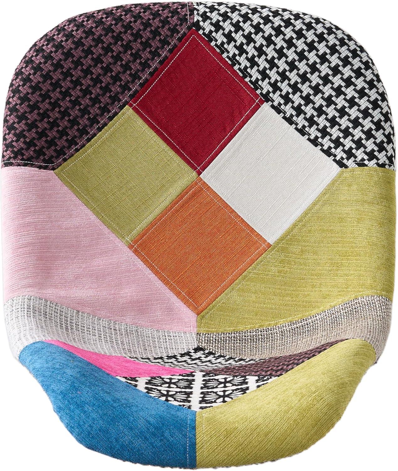 image:imageChristopher Knight Home Wilmette Fabric Chair with Chromed Legs Patchwork 18D x 21W x 32H in