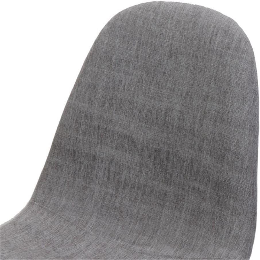 image:imageGDFStudio Great Deal Furniture Mid Century Wheat Fabric Dining Chairs with Dark Walnut Wood Finished Legs Set of 2Light Gray