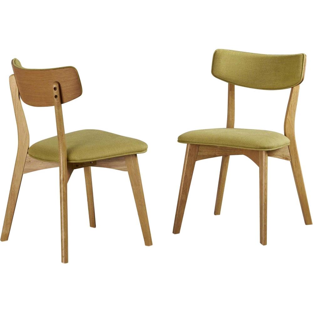 image:imageChristopher Knight Home Abrielle MidCentury Modern Fabric Dining Chairs with Natural Oak Finished Rubberwood Frame 2Pcs Set Dark Grey Natural OakGreen Tea Natural Oak abrielle