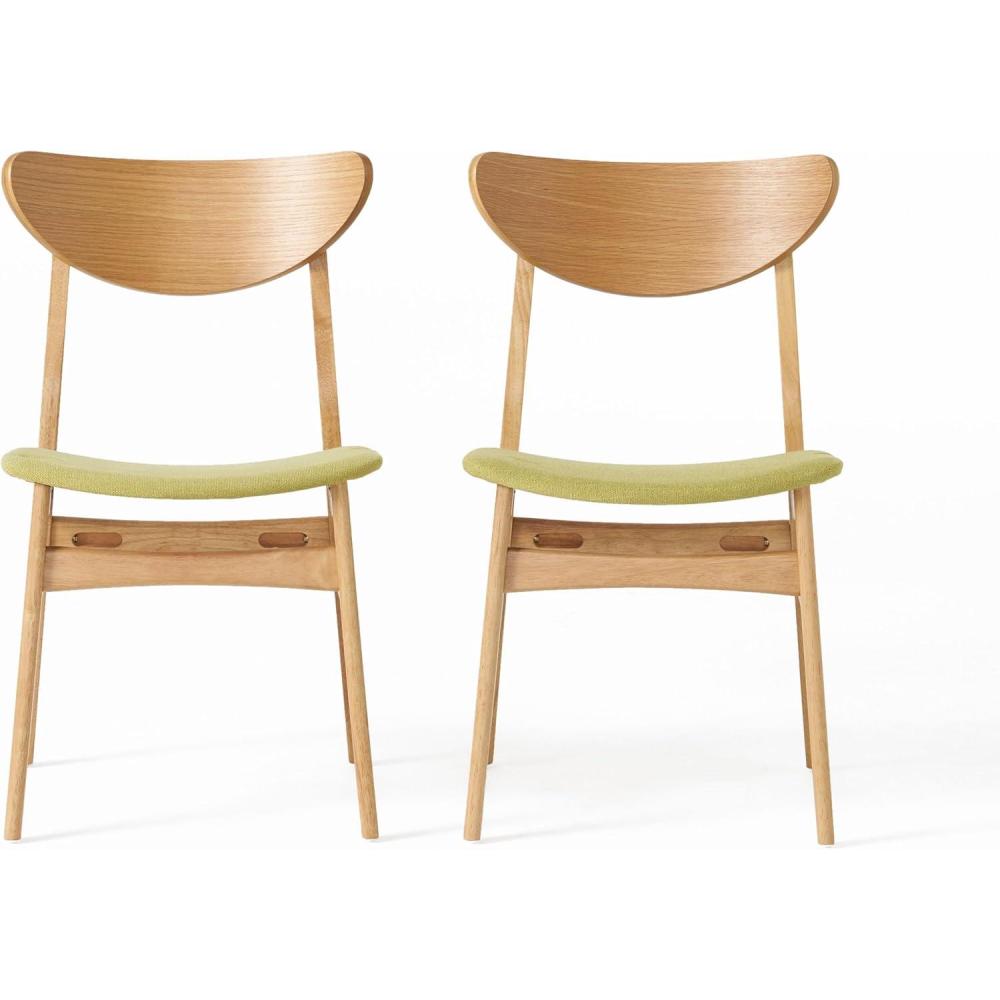 image:imageChristopher Knight Home Anise Fabric Dining Chairs 2Pcs Set Green Tea