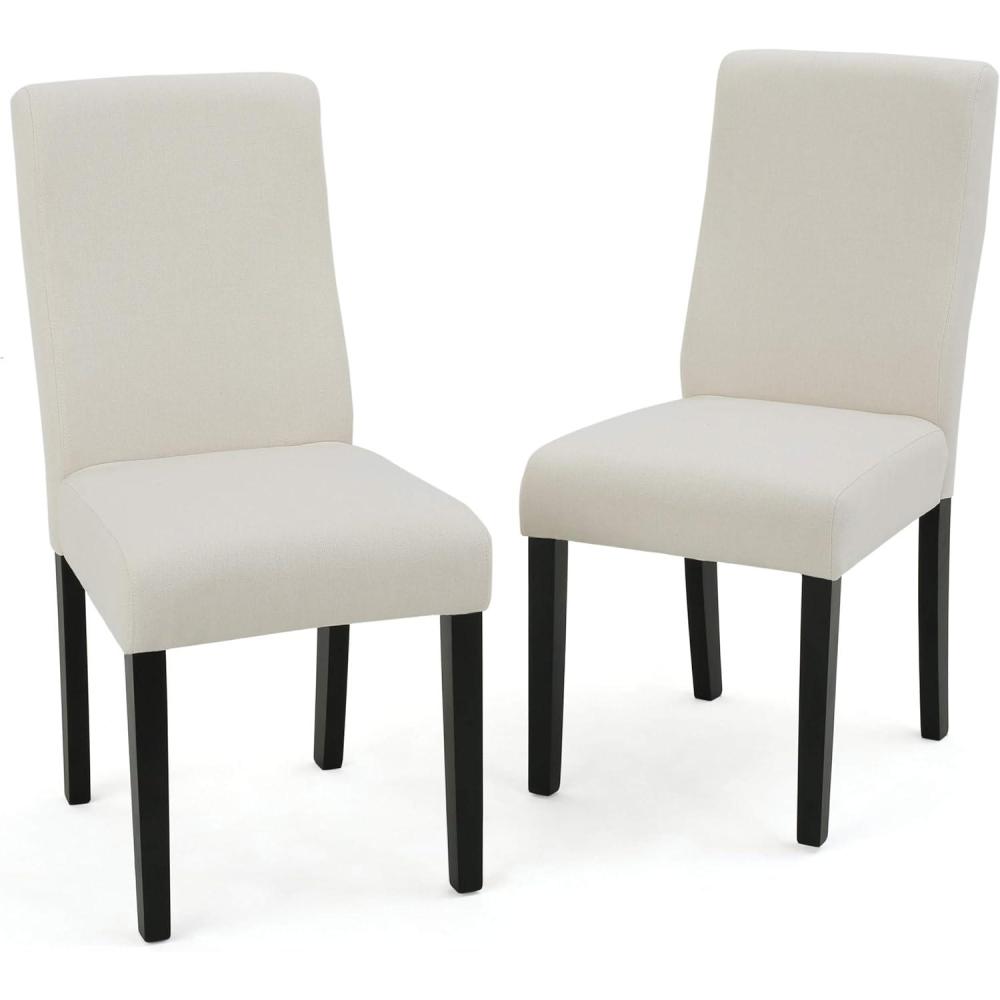 image:imageChristopher Knight Home Corbin Fabric Dining Chairs 2Pcs Set IvoryIvory